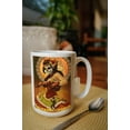 thumbnail image 2 of 15 fl oz Ceramic Mug, Savannah, Georgia, Dia De Los Muertos Marionettes, Dishwasher & Microwave Safe, 2 of 3