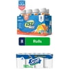 Scott Rapid-Dissolving Toilet Paper (8 Double Rolls) + Camco TST MAX RV Toilet Treatment Singles, Orange (8 × 4 oz Bottles)