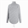 thumbnail image 4 of Chaqueta de Invierno para Mujer, Cálida, de Punto, con Retazos, Acolchada, Informal, de Cuello Alto, Larga y Cremallera Gris L, 4 of 7