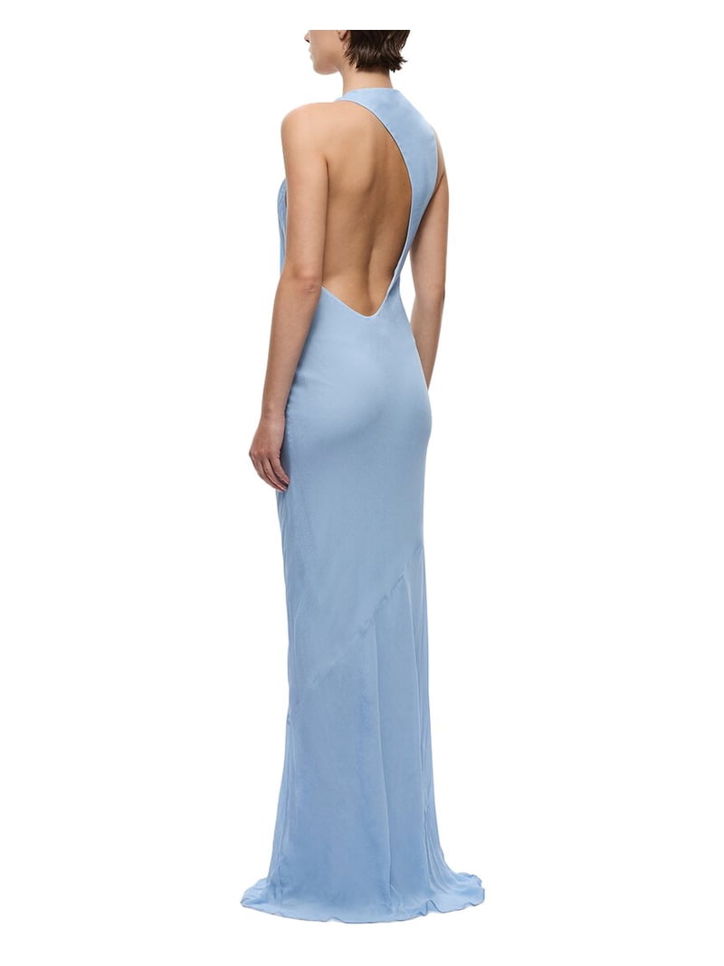 Misha womens The Cascada Draped Dress, s, Blue