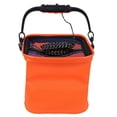 thumbnail image 2 of Seau de Pêche Pliable en EVA Forme Carrée avec Évent Outil de Rangement pour Sports Extérieurs, 2 of 4