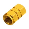 thumbnail image 2 of VONKY 4 Pieces Decorative Tire Caps Convenient Firm Tires Valve Cover Tire Plug Covers Modifying Accessory with Bright Color Golden 1Set, 2 of 6