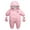 Pink, variant on Hotiary Infant Baby Jumpsuit Outfit Toddler Snowsuit Winter Coat Fleece Hooded Romper Jumpsuit Boys Girls Onesie Warm Bodysuit for 6-24 Months