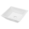 thumbnail image 4 of 16"×16"×5" White Ceramic Rectangular Countertop Bathroom Sink, 4 of 8