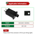 thumbnail image 4 of FITE ON 2 PCS 30V 0.2A LED Transformer Replacement LED Controller Power Supply Adapter with 8 Modes Compatible with 30V Plug LED String Light, Christmas Light (30V 6W), Black, 4 of 6