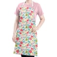 thumbnail image 5 of Pioneer Flower Floral Print Pattern Apron-Garden Aprons for Women with Pockets-Cotton Linen Waterproof Kitchen Cooking Gardening Aprons Adjustable for Kitchen,Cooking,BBQ and Salon 33x27 Inch, 5 of 7
