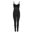 thumbnail image 6 of Elainilye Fashion Workout Outfits for Women Sexy Solid Color Hollow Out Adjustable Bandage Tight Casual Fitness Yoga Jumpsuit,Black, 6 of 7