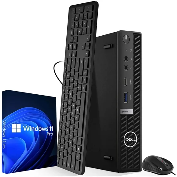 Restored Dell OptiPlex 7080 Micro Desktop Computer – Intel Core i5-10th Gen – 8GB DDR4 RAM – 128GB SSD – Intel UHD Graphics 630- Wi-Fi, Keyboard & Mouse –Windows 11 Pro (Refurbished)