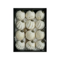 Mecorevxz 12Pcs Christmas Balls Decorations 3.15Inch Christmas Antique Balls Ornaments for Christmas Tree Decor,Christmas Gifts,Gold