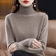 thumbnail image 3 of 100% Merino Wool Cashmere Sweater Women Knitted Sweater Turtleneck Long Sleeve Pullovers Autumn Winter Clothing Warm Jumper Tops, 3 of 5