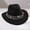 Black, variant on Women's Western Cowboy Hat With Fringe & Turquoise, Bohemian Felt Fedora Sun Hat, Wide Brim Adjustable Vintage Hat For Music Festival Outdoor Daily Wear Black One Size