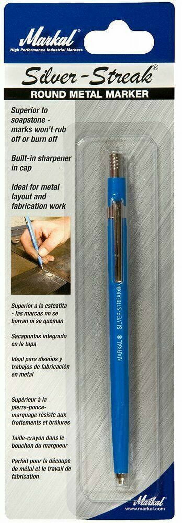 Markal 96107 Silver-Streak WELDING Metal Marker (96006) w/ 6 lead refills (96007) COMBO-PACK