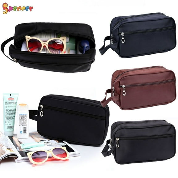 Spencer Waterproof Travel Toiletry Bag for Men & Women - Portable Shaving Dopp Kit Case Hanging Cosmetic Toiletry Pouch Organizer "Black"