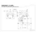 thumbnail image 2 of Kingston Brass GKB2601PL 4 in. Centerset Bathroom Faucet, Polished Chrome, 2 of 2