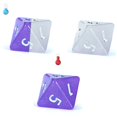 thumbnail image 4 of Gate Keeper Games & Dice: Mighty Tiny Dice: Chromatic Lightning - 7 pc - RPG Dice Set Thermal Color Changing, 12mm Resin, Change Color Purple to White, 4 of 8