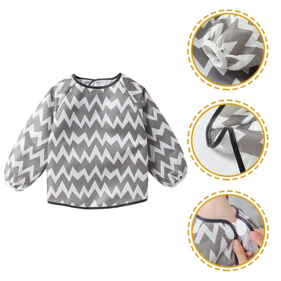 Phenofice Drawing Apron for Children Toddler Smocks Assorted Color 1Pack Waterproof