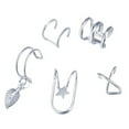 thumbnail image 1 of TIMIFIS Earrings Ear Clip Set 5-piece Set Of Creative Personality Double Cartilage U-shaped ummer, 1 of 2
