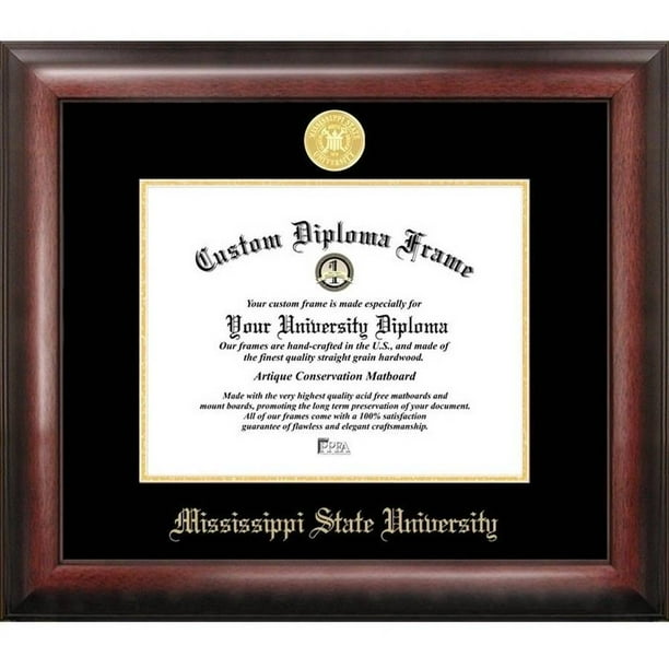 Generic Mississippi State 8.5" x 11" Gold Embossed Diploma Frame