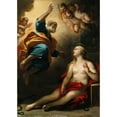 thumbnail image 2 of Luca Giordano 11x14 Black Ornate Wood Framed Double Matted Museum Art Print Titled: Saint Peter Healing Saint Agatha, 2 of 5
