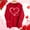 Red, variant on Avrnliq Valentines Day Sweatshirt Hoodie for Women Red Cozy Fleece Pullover Long Sleeve Romantic Gift for Her Girlfriend Wife,Size 2XL