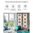 thumbnail image 4 of Window Privacy Film Orange Aztec Stained Glass Window Film Decorative Sun Block Window Cover Southwest Neutral Abstract Geometric Art Window Clings Static Adhesive Sticker for Bathroom 17.7"x78.7", 4 of 7