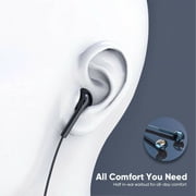 VIDVIE Wired Earbuds with Microphone, Compatible with iPhone, iPad, Android, Computer Most with 3.5mm Jack Wired headphone HS604