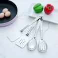 thumbnail image 3 of Mainstays Stainless Steel 4-Piece Kitchen Utensil Set, Spatula, Slotted Spatula, Spoon and Slotted Spoon, 3 of 9