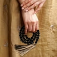 thumbnail image 5 of 51.18 inch Rustic Black Wooden Bead Garland with Hemp Tassels – Versatile Wall/Door/Garden Hanging Decor, 5 of 5
