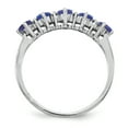 thumbnail image 2 of Sterling Silver Rhodium Tanzanite & Diam. Ring (Size 7) Made In India qdx935-7, 2 of 4