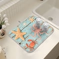 thumbnail image 7 of Ryvnso Starfish Octopus on Wooden Dish Drying Mat for Kitchen Countertop 18x24 Large Dish Pad Drainer Rack Dish Sink Mats, 7 of 7
