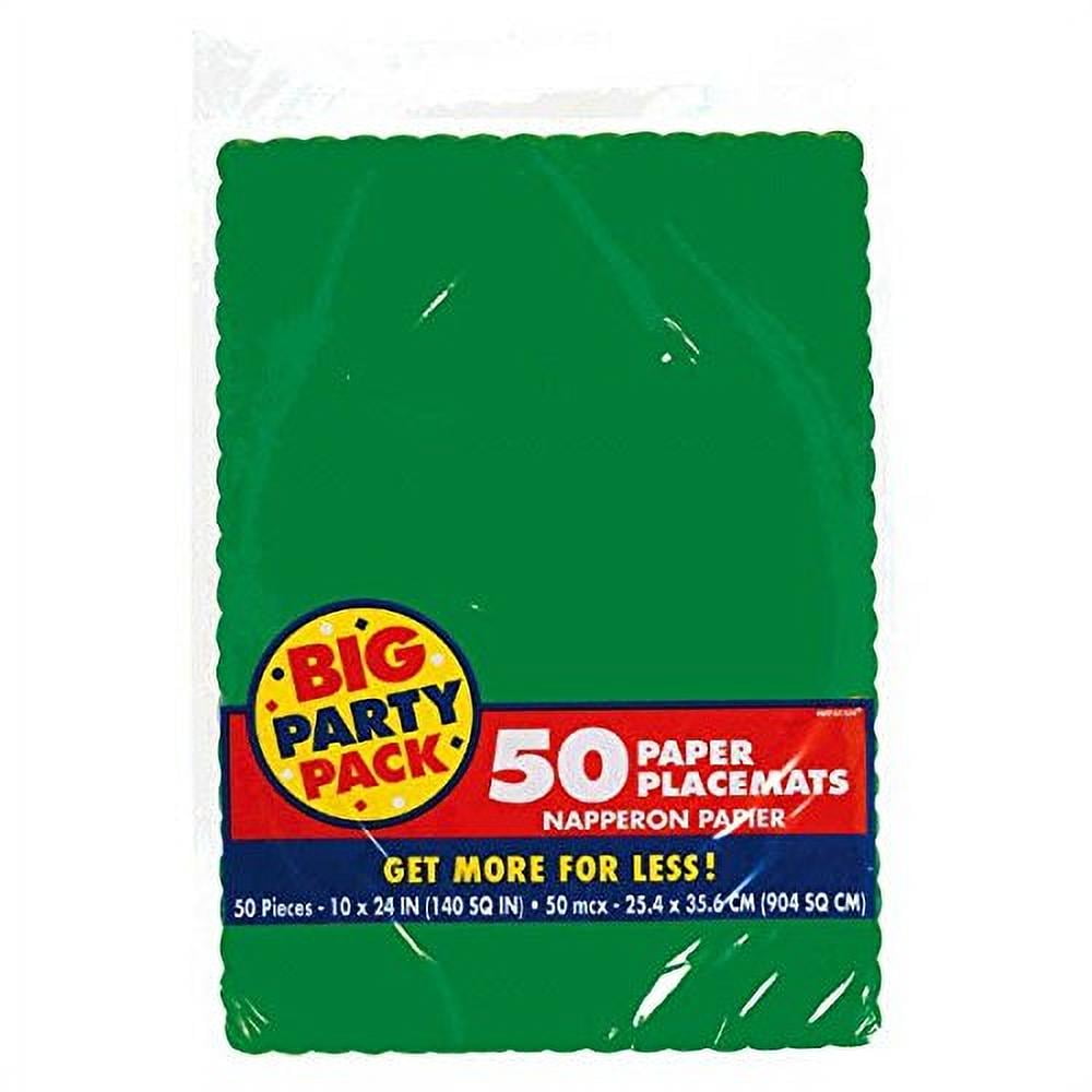 50 Paper Placemats 10" X 14" Dinner Size 26 Colors Mint green 