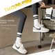 thumbnail image 4 of Medias de tiburón para mujer, ropa exterior, calcetines blancos hasta media pantorrilla, medias de estudiante de celebridades de Internet, medias deportivas de color sólido, moda, 4 of 5