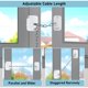 thumbnail image 3 of 2 piezas de cerraduras de seguridad para ventanas para niños, cerraduras de protección para ventanas para niños ajustables, cerradura adhesiva fuerte para refrigerador, cerradura para puerta, armario,, 3 of 4