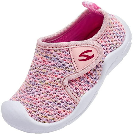 HOBIBEAR Boys Toddler Running Shoes Slip - On Lightweight Breathable Athletic Sneakers for Kids 7 Toddler