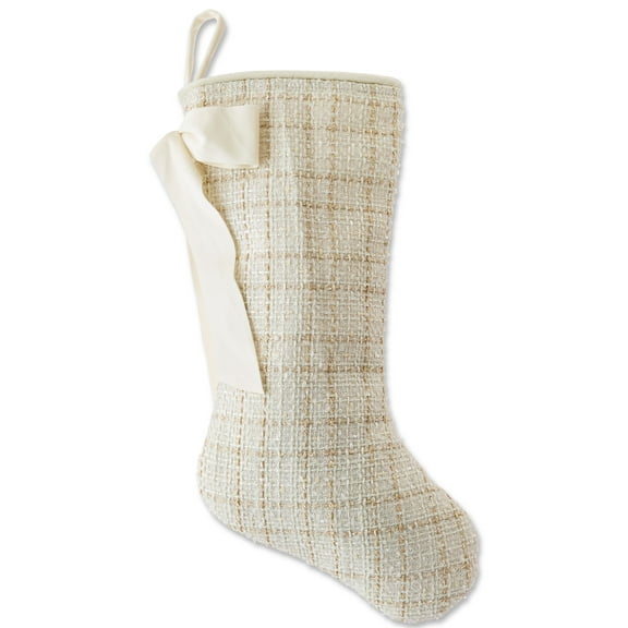 White Tweed Christmas Stocking, 19", by Holiday Time