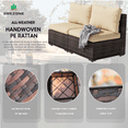 thumbnail image 4 of Grezone 5 PCS Outdoor Patio Furniture Set with Fire Pit Table, Wicker Patio Conversation Set, Beige, 4 of 10