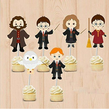 Harry Potter party Cupcake Toppers Harry Potter Birthday Party Decorations Party Supplies Birthday Party Decorations (Best Birthday Cake Flavors For Kids)