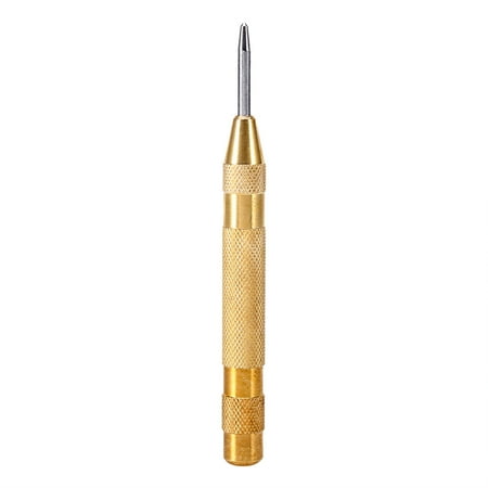 Hardened Steel Punches Automatic Center Punch 5inch Spring Loaded Punch Tool for Steel Wood Plastic Determine Drilling Position ()