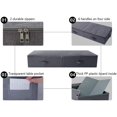 thumbnail image 4 of Underbed Bedding Set Garment Duvet Blanket Shoes Storage Cube Box with Zip Lid,Black Gray, 4 of 7