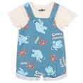 thumbnail image 4 of Sesame Street Baby Boys' 3-Piece Shortall, T-Shirt and Bucket Hat Outfit Set Teal Elmo and Cookie Monster, 4 of 4