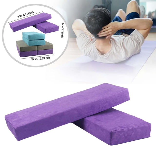 Quzzie Yoga Bolster Pillow Rectangular Support Cushion Block Sponge Suede Cloth Removable Cover Suitable for Restorative Yoga Meditation Prenatal Yoga Shoulder Stand Home Relaxation Purple