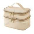 thumbnail image 3 of Travel Toiletry Bag Portable for Accessories Full Size Bottles Essential Oil Gold, 3 of 8