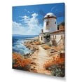thumbnail image 2 of Designart "Coastline with Spanish Windmills II" Cityscapes Canvas Art Print, 2 of 5