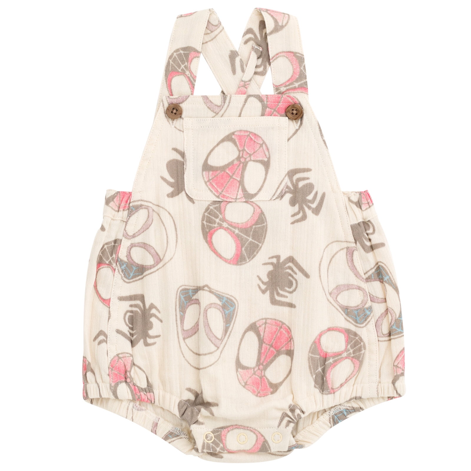 Marvel Spidey and His Amazing Friends Baby Boys' Gauze One Piece and Set Off White