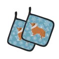 thumbnail image 1 of Carolines Treasures BB3516PTHD Hiver Flocon de Neige Collie Paire de Porte-Pots, 1 of 1