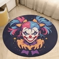 thumbnail image 6 of Psychedelic Clown Joker Round Carpet Circle Rug Outdoor Patio Area Rug Washable Large Area Rugs Hallway Room Decor Fitness Mats, 6 of 8