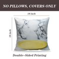 thumbnail image 2 of LALILO Throw Pillow Covers Bright Yellow White Surface Marble Cushion Cover 18" x 18", 2 Pack, 2 of 6