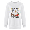 thumbnail image 3 of Gibobby Jersey de forro polar Sudadera de cuello Rojoondo con estampado navideño para mujer, de cuello Rojoondo, Tops, camisas casuales de manga larga, blusa suelta (Blanco, M), 3 of 4