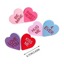 JGJJUGN Heart Shaped Wooden Decoration for Valentine's Day Wedding Party Decor, Love Heart Ornament, Rustic Table Centerpiece, Valentine's Day Home Decoration