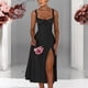 thumbnail image 2 of Vestido largo sin mangas y sin espalda con corte en A para mujer - Color liso, poliéster, para fiestas de verano y ocasiones formales, 2 of 5